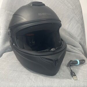 Sena Outrush R Modular Motorcycle Helmet XL Matte Black Bluetooth DOT Outrush-R
